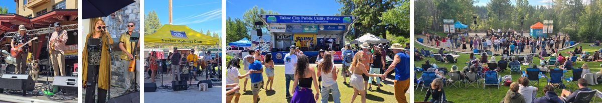 TTSM musicians performing at venues and festivals around Truckee and Tahoe City