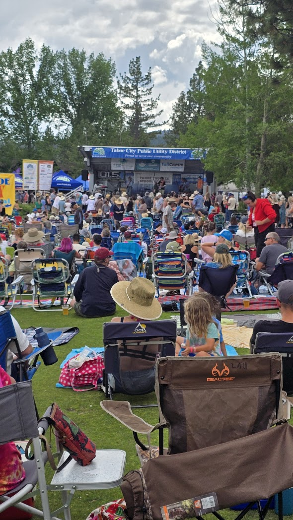 Community gathering at Tahoe City summer concert