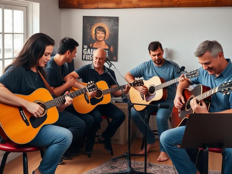 Adult song group performing together