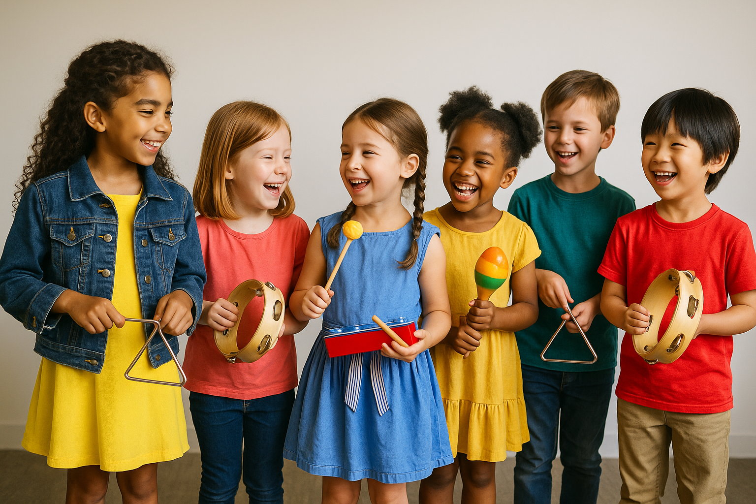 Kids in Kindermusik class